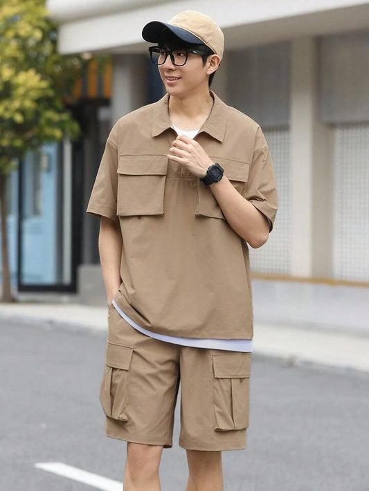 Man
/
Topwear
/
Summer Shirts
Brown Co-ord Set