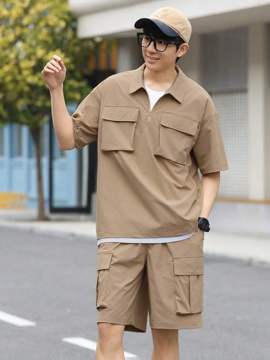 Man
/
Topwear
/
Summer Shirts
Brown Co-ord Set